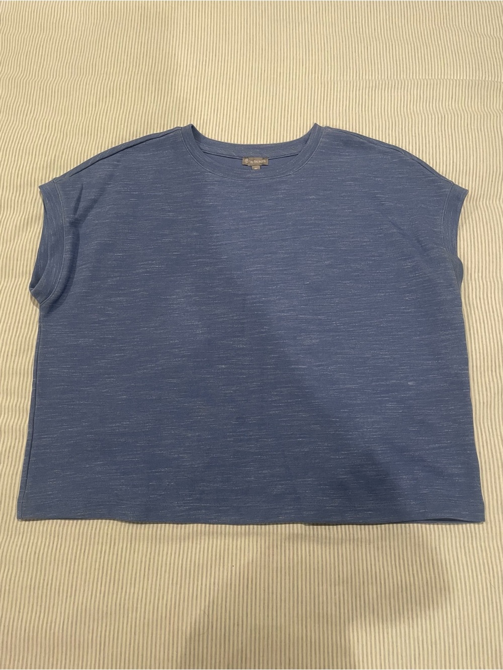 Talbots Relaxed Crewneck Tee in Dusty Blue